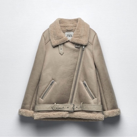Zara Double Faced Jacket Tan Size Small Great Condition - Picture 6 of 14